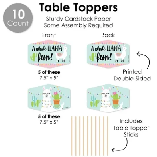 Big Dot of Happiness Whole Llama Fun - Llama Fiesta Baby Shower or Birthday Party Supplies Decoration Kit - Decor Galore Party Pack - 51 Pieces image {5}