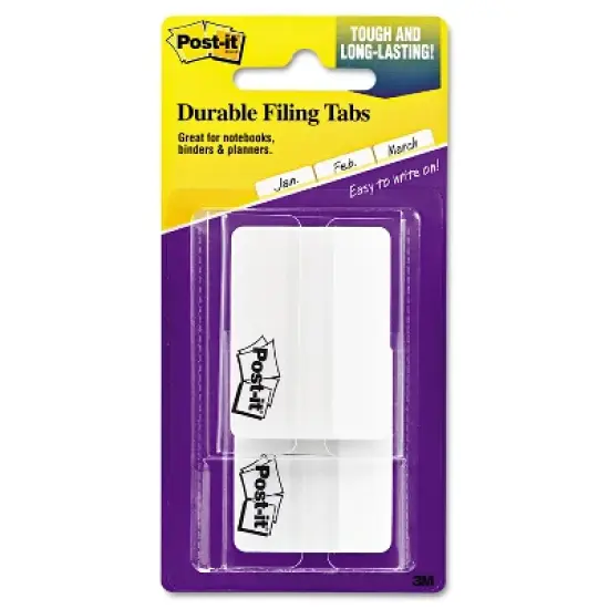 Post-it File Tabs 2 x 1 1/2 Lined White 50/Pack 686F50WH image {1}