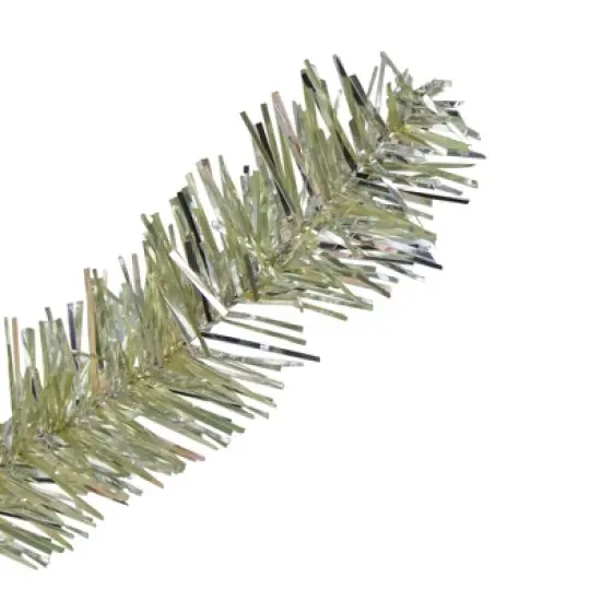 Northlight 7' Prelit Artificial Christmas Tree Metallic Sheer Champagne Tinsel - Clear Lights image {4}