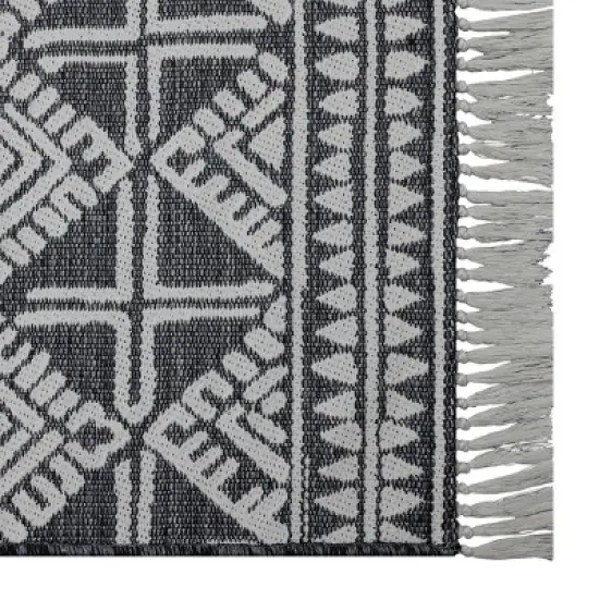 Outdoor Rug Tasseled Charcoal - Project 62&trade; image {1}
