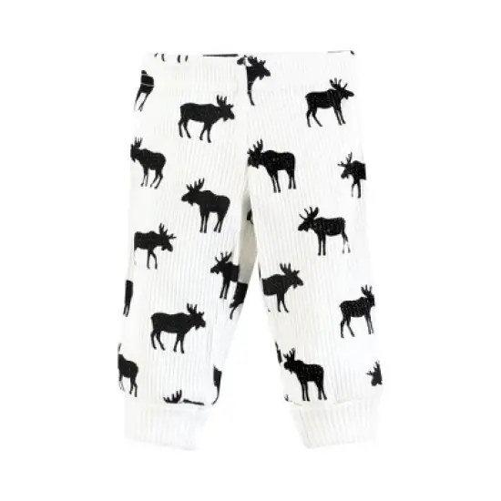 Hudson Baby Boys Thermal Preemie Layette Set 4pc Long Sleeve Outfit, Moose, Preemie image {4}