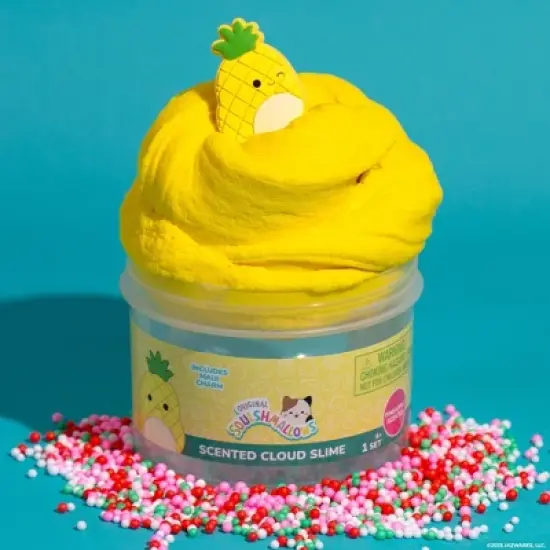 Squishmallows Slimygloop Scented Slime Dome Jar - Yellow Pineapple image {2}