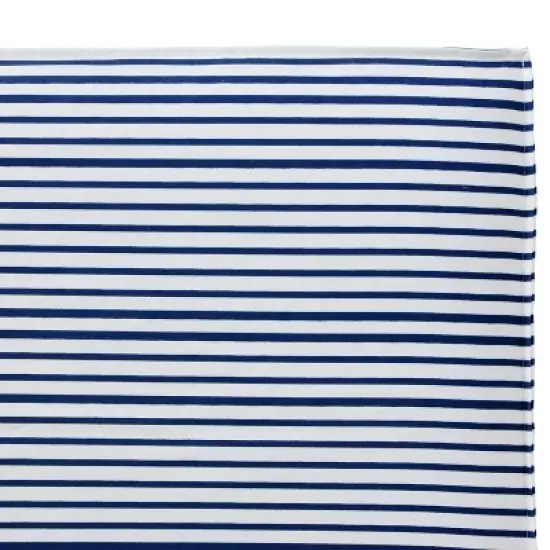 French Seam Slipcover Headboard in Nautical Stripe Navy - Cloth & Company image {3}