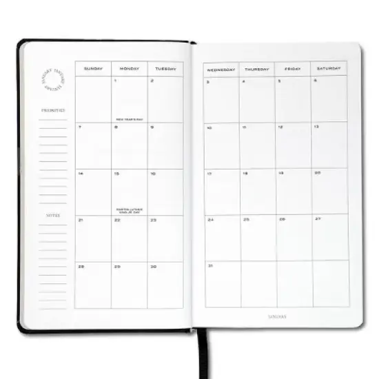 Wit & Delight 2024 Skinny Planner 7.875"x4.875" Black image {4}