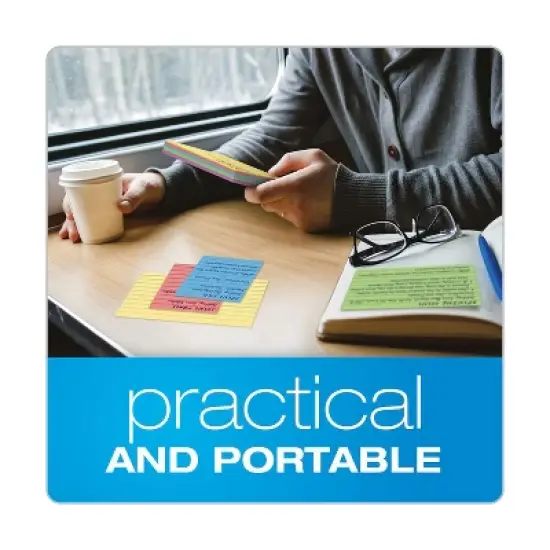 Oxford&reg; Mini Index Cards, 3" x 2.5", Ruled, Assorted Colors, 200 Per Pack, 6 Packs image {6}