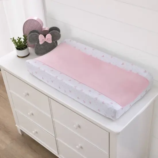 Disney Minnie Mouse Lovely Little Lady Changing Pad Cover - White image {1}
