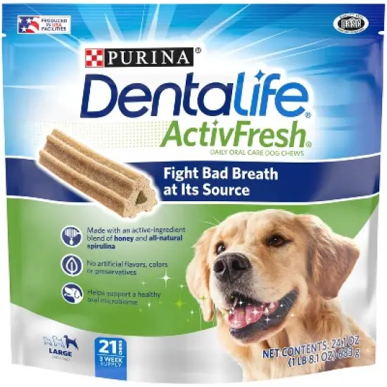 Purina Dentalife ActivFresh Chicken Large Chewy Dog Treats image {7}
