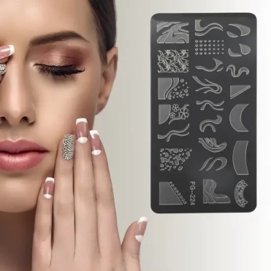 Unique Bargains Colorful Nail Art Stamp FG-224 Silver Tone 1 Pc image {3}