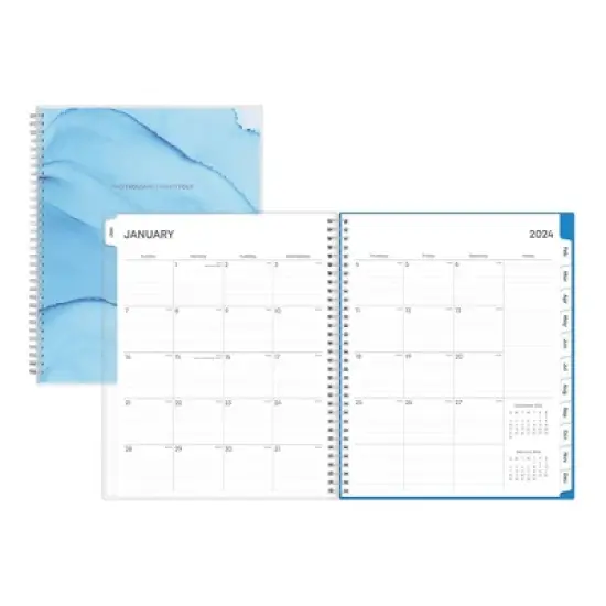 Blue Sky 2024 Planner 8.5"x11" Weekly/Monthly Frosted Cover Whitney Cool image {3}