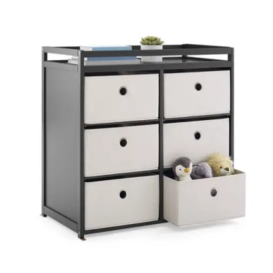 Delta Children Hayes Changing Table with Fabric Bins image {14}