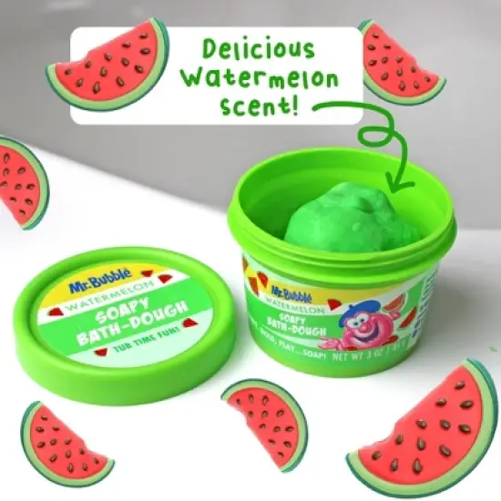 Mr. Bubble Watermelon Soapy Bath Dough for Kids' - 3oz image {4}