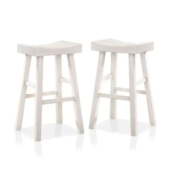 Set of 2 29" Lille Seat Saddle Counter Height Barstools - HOMES: Inside + Out image {5}