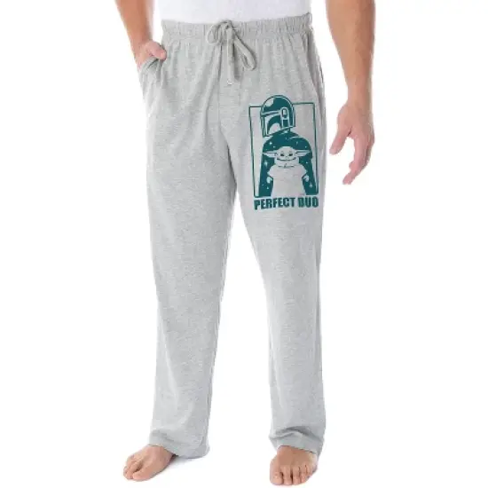 Star Wars Men's The Mandalorian Mando and The Child Perfect Duo Pajama Pants Grey image {3}