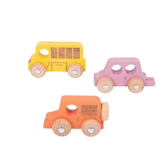 TickiT Rainbow Wooden City E-Vehicles, Set of 3 image {1}