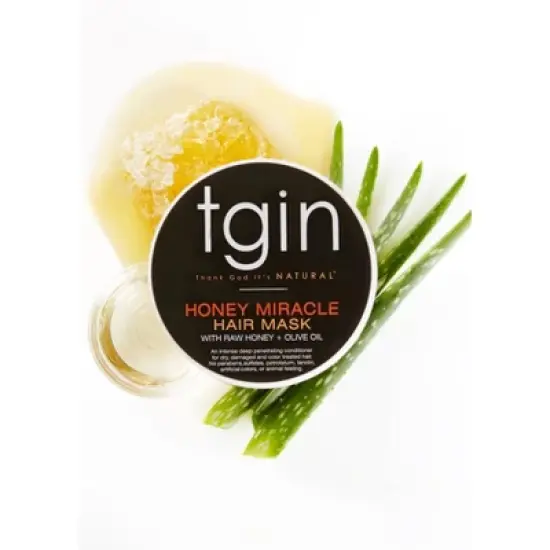 TGIN Honey Miracle Hair Mask with Raw Honey + Olive Oil Deep Conditioner - 12oz image {3}