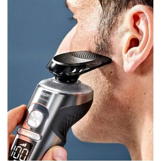 Philips Norelco Series 9860 Wet & Dry Men's Rechargeable Electric Shaver with Qi - SP9860/86 image {6}