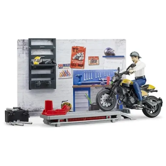 Bruder bworld set motorcycle service w Ducati Full Throttle image {6}
