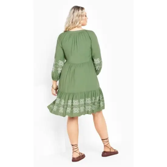 Women's Plus Size DRESS LADY LUXE EMB | AVEOLOGY image {1}