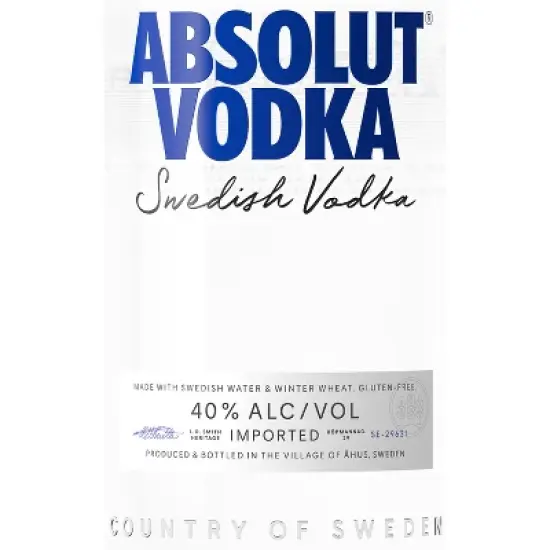Absolut Vodka - 1.75L Bottle image {7}