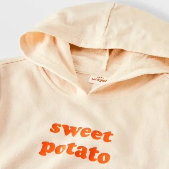 Baby Sweet Potato Hooded Romper - Cat & Jack&trade; Cream image {2}