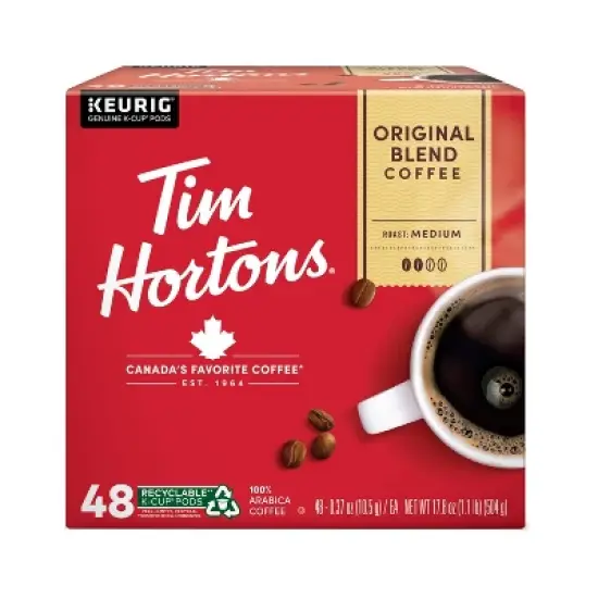 Tim Hortons Original Blend Medium Roast Keurig K-Cup Coffee Pods - 48ct image {5}