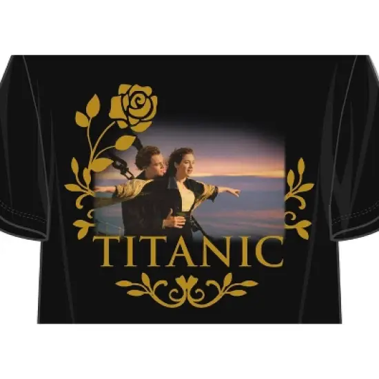 Titanic Jack & Rose Trust Crew Neck Short Sleeve Women's Black Crop T-shirt image {1}
