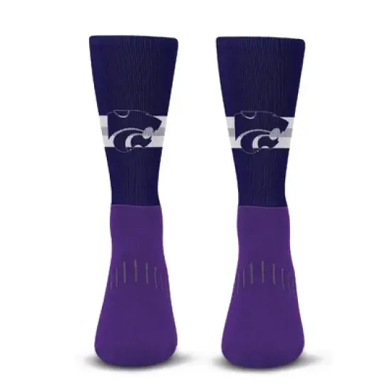 NCAA Kansas State Wildcats Streak Team Color Crew Socks - L image {1}