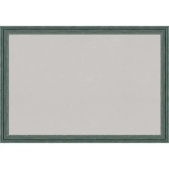 39"x27" Upcycled Wood Frame Gray Cork Board Teal - Amanti Art image {10}