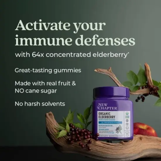 New Chapter Organic Elderberry Vegan Gummies - 60ct image {3}