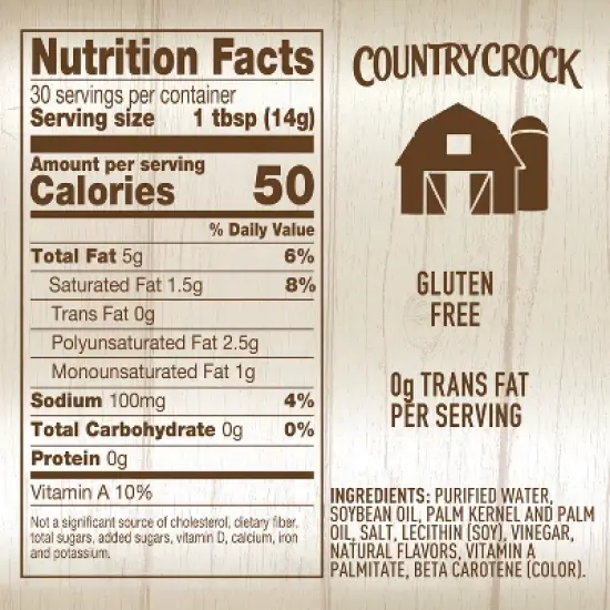 Country Crock Original Vegetable Oil Spread Tub - 15oz image {6}