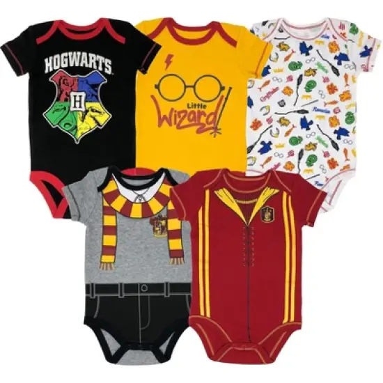 Harry Potter Baby 5 Pack Bodysuits Newborn to Infant  image {10}