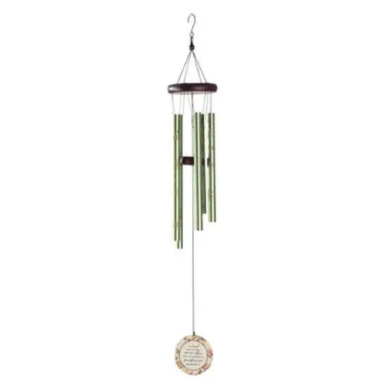 Dicksons Sunshine of Friendship Green and Brown 35 Inch Aluminum Wind Chime Noisemaker image {2}