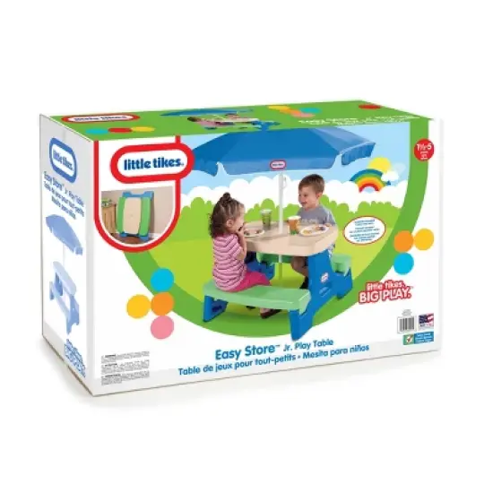 Little Tikes Easy Store Jr. Play Table with Umbrella image {6}
