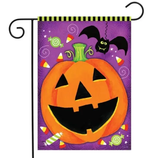 Briarwood Lane Garden Flag 18x12.5 For Outdoor Halloween Treats Jack O'lantern Garden Flag Flag For Halloween Garden Flag Flags For Outside image {1}