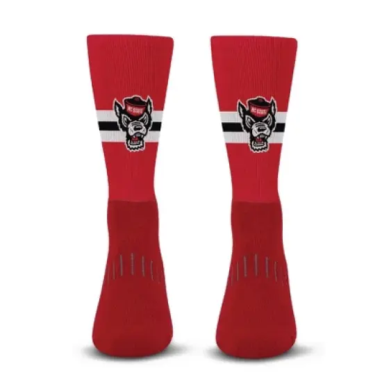 NCAA NC State Wolfpack Streak Team Color Crew Socks - L image {1}