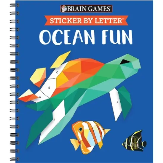 Brain Games - Sticker by Letter: Ocean Fun (Sticker Puzzles - Kids Activity Book) - by Publications International Ltd image {5}