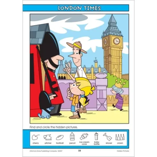 School Zone Hidden Pictures Around the World Workbook - (Activity Zone) (Paperback) image {4}