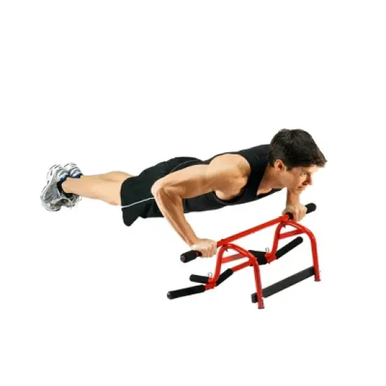 GoFit Elevated Chin Up Station - Red/Black image {6}