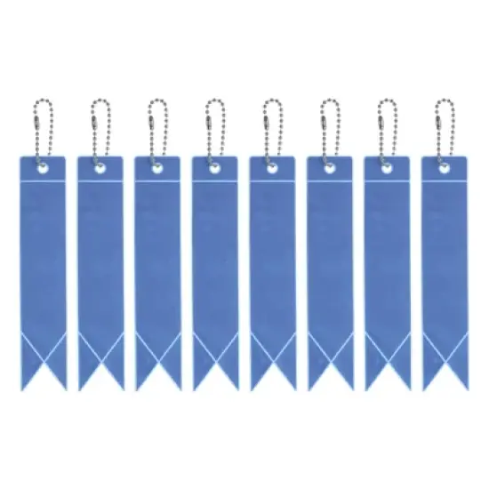 Unique Bargains Personal Reflectors Gear Safety Cycling Running Keychain 5.9 x 1.2 Inch 8 Pcs image {8}