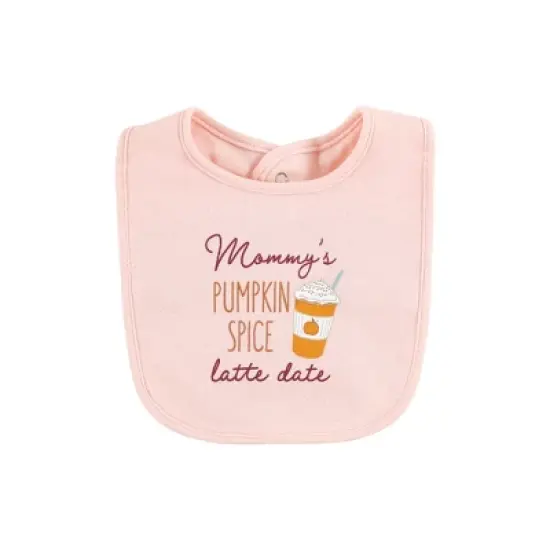 Hudson Baby Infant Girl Cotton Bibs, Pumpkin Spice Date, One Size image {5}