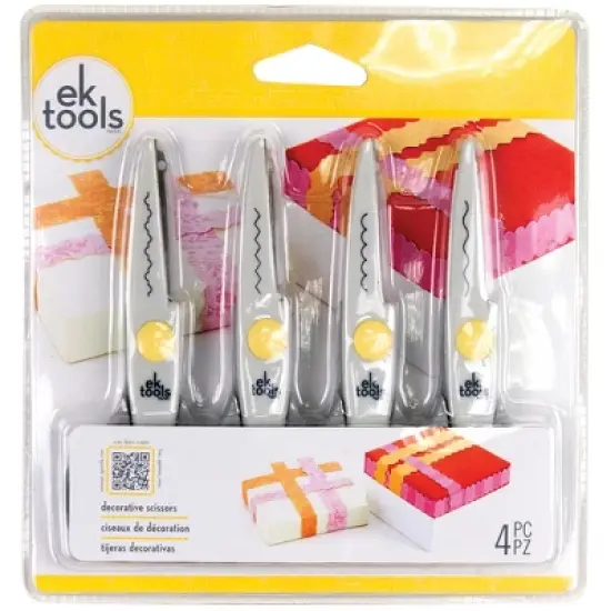Decorative Scissors 5.5" 4/Pkg-Deckle, Wave, Scallop & Zigzag image {2}