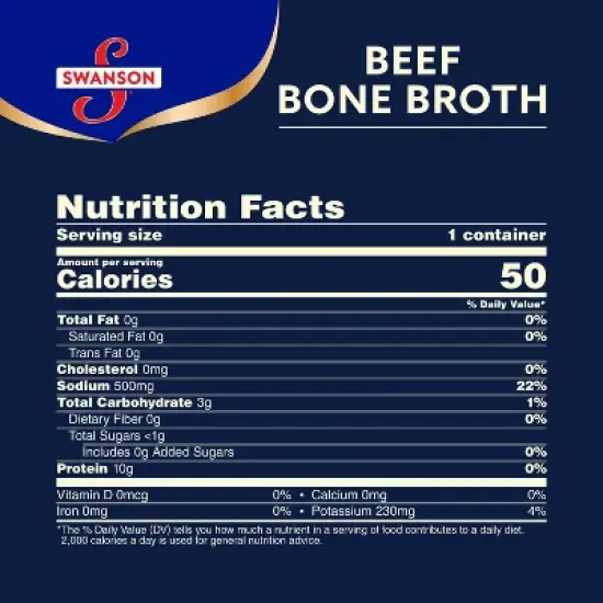 Swanson Sipping Beef Bone Broth Microwavable Cup - 10.75oz image {2}
