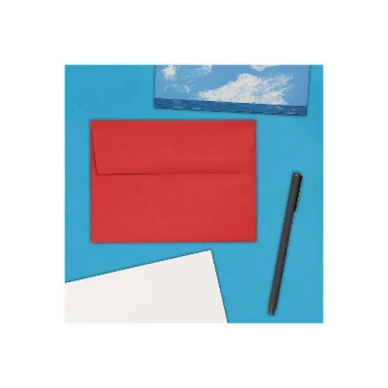 JAM Paper A6 Colored Invitation Envelopes 4.75 x 6.5 Red Recycled 67503 image {3}