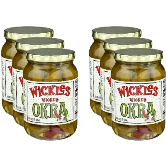 Wickles Wicked Okra - Case of 6 - 16 oz image {2}