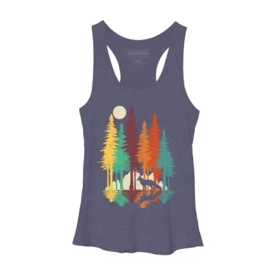 Women's Design By Humans Forest Fox By clingcling Racerback Tank Top image {3}