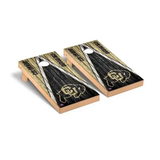 NCAA Colorado Buffaloes Premium Cornhole Board Triangle Weathered Version image {1}