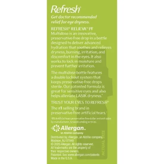 Refresh Relieva PF Preservative Free Eye Drops - 0.33 fl oz/10mL image {11}