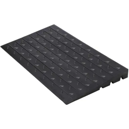 Threshold Ramp, Rubber Ramp - 3" Heavy Duty 2500LB Capacity, Non-Slip with 3-Channel Cord Cover (24"x42"x3") for Wheelchairs, Doorways, Driveways image {8}
