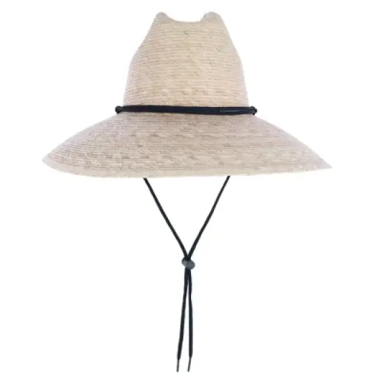 CTM Wide Brim Crushable Straw Lifeguard Hat with Chin Strap image {6}