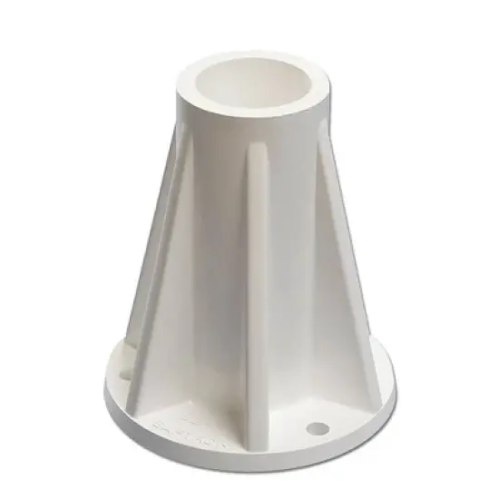 Saftron Polymer 6 Inch Pool Handrails and Ladders Surface Mounting Base (4 Pack) image {1}